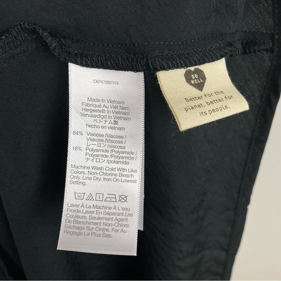 Madewell Layton V-Neck Lightweight Midi Slip Dress Black Size 14/XL NWT - Picture 12 of 12